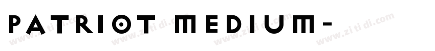 Patriot Medium字体转换